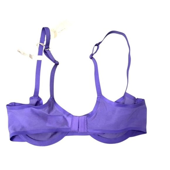NWT Aerie Smoothez Purple Unlined Sheer Mesh Balconette Underwire Bra 32B - Picture 2 of 10